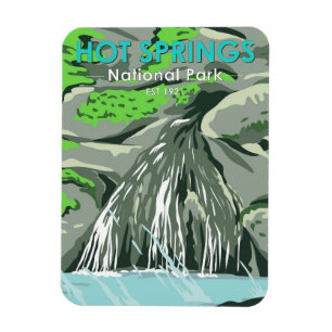 Hot Springs Nationalpark Arkansas Vintag Magnet