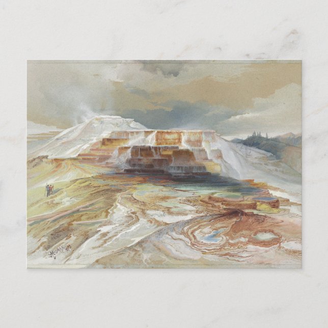 Hot Springs of Gardiner's River, Yellowstone Postkarte (Vorderseite)