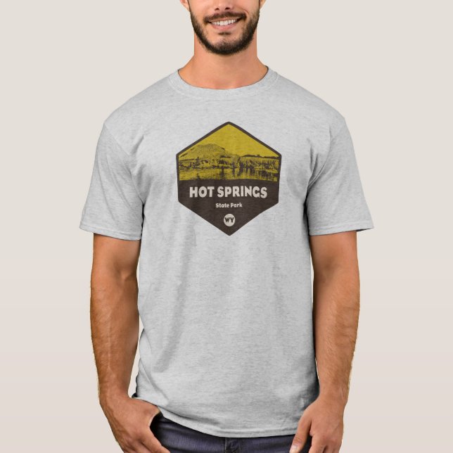Hot Springs Staat Park Wyoming T-Shirt (Vorderseite)
