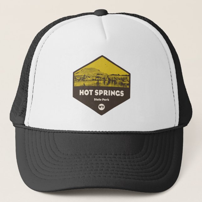 Hot Springs Staat Park Wyoming Truckerkappe (Vorderseite)