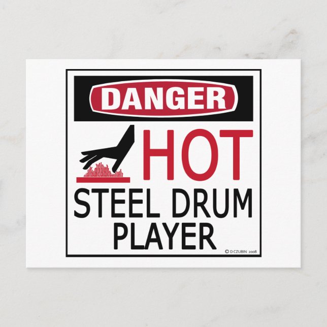 Hot Steel Drum Player Postkarte (Vorderseite)