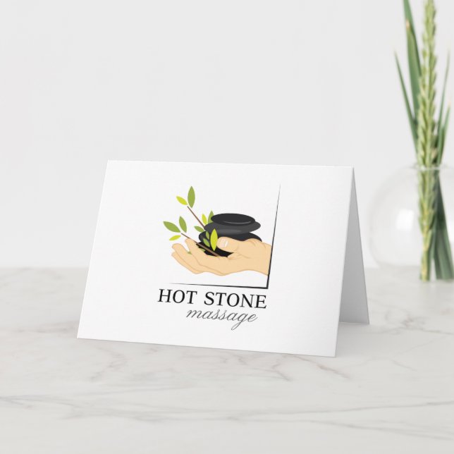 Hot Stone Massage Karte (Vorderseite)