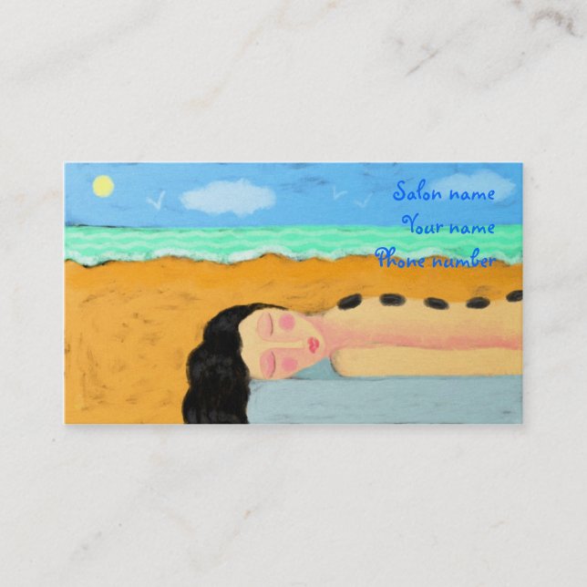 Hot Stone Massage Terminkarte (Vorderseite)