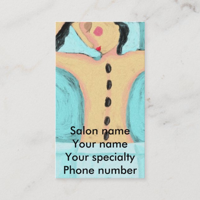 Hot Stone Massage Therapy Business Card Terminkarte (Vorderseite)