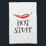 Hot Stube lustig würzig Cayenne Chili Pfeffer Geschirrtuch<br><div class="desc">Hot Stuff lustige würzige rote Cayenne Chili Pfeffer Küchentuch. Geruchliches Design mit lustiger Typografie-Vorlage. Fügen Sie Ihren eigenen Namen,  Monogramm oder lustiges Zitat / Sprichwort. Niedliche personalisierte Geschenkidee für Grillmeister,  Koch,  Koch,  Ehemann,  Ehefrau etc. Ideal zum Grillen,  Kochen,  Backen und vieles mehr. Geeignet für Damen und Herren.</div>
