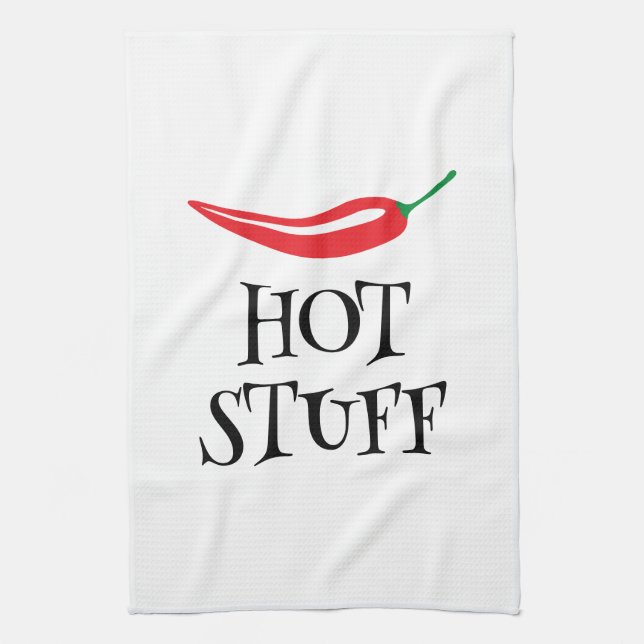 Hot Stube lustig würzig Cayenne Chili Pfeffer Geschirrtuch (Vertikal)