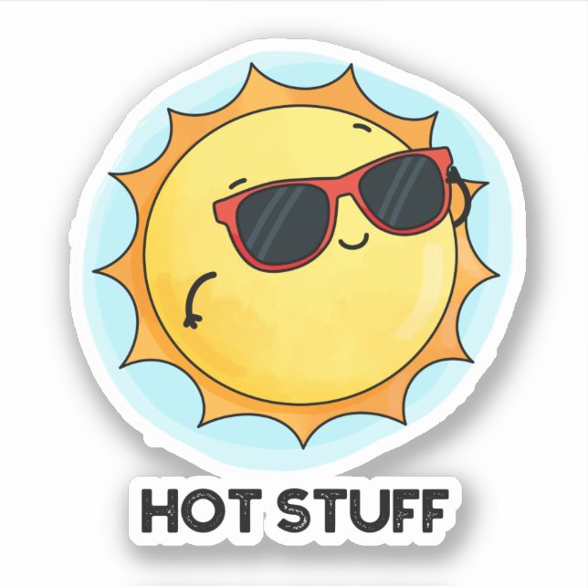 Hot Stuff Funny Sun Pub Aufkleber (Vorderseite)