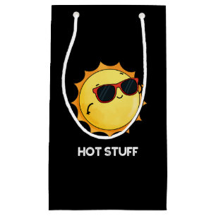 Hot Stuff Funny Sun Pun Dark BG Kleine Geschenktüte