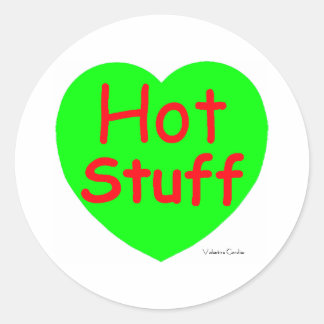 Hot Stuff Heart Runder Aufkleber