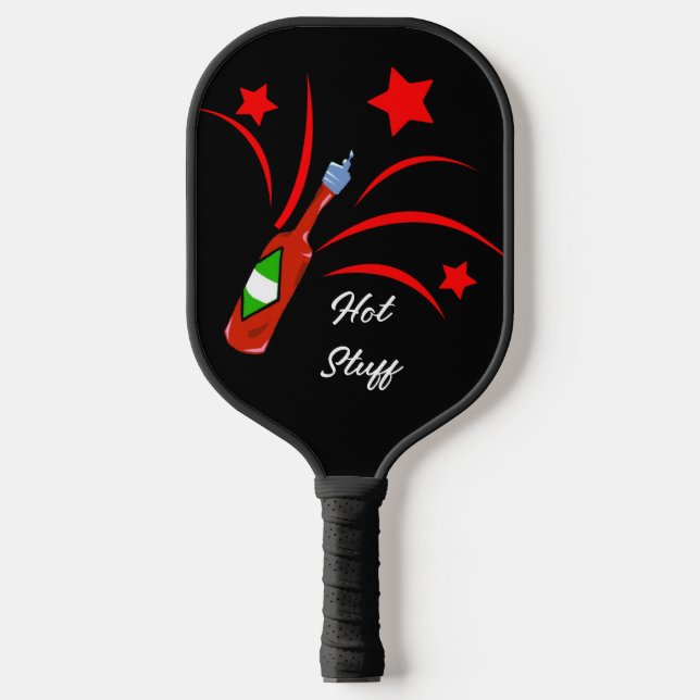 Hot Stuff Red Spicy Hot Sauce Pickleball Schläger (Vorderseite)