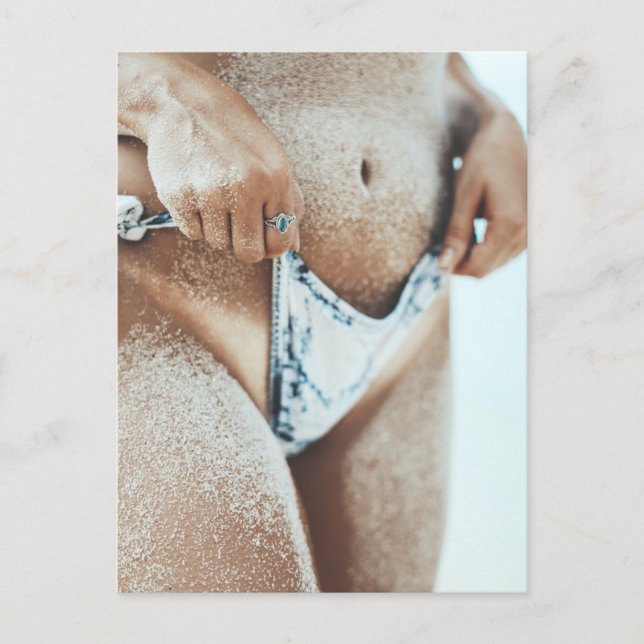 Hot Summer Bikini Beach Foto Postkarte (Vorderseite)