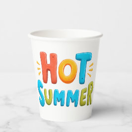Hot Summer - Hot Summer Season Briefmarke Pappbecher