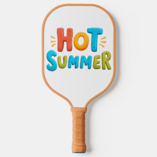 Hot Summer - Hot Summer Season Briefmarke Pickleball Schläger