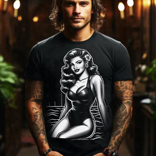 Hot Swimsuit-Button T-Shirt