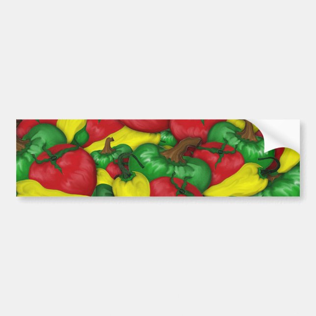 Hot Tomato-Paprikaschoten Autoaufkleber (Vorne)