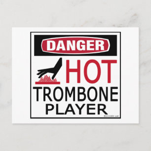 Hot Trombone Player Postkarte