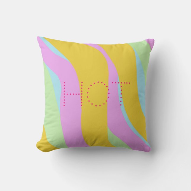 Hot Tropical Print Pastell by © Cathy Thompson Kissen (Vorderseite)