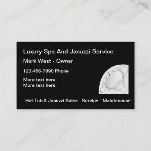 Hot Tub Wellness-Center Service-Visitenkarten Visitenkarte