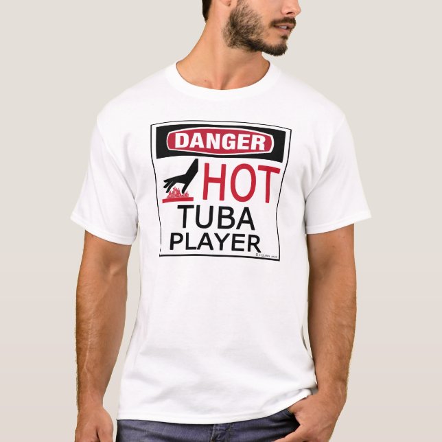 Hot Tuba Player T-Shirt (Vorderseite)