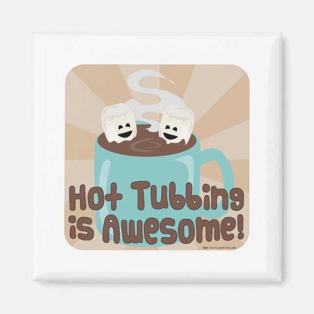 Hot Tubbing Marshmallows Magnet (Vorne)