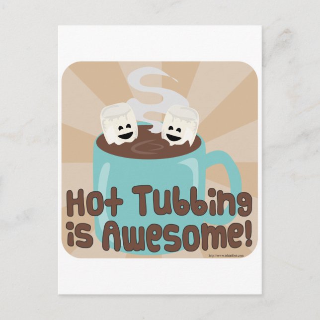 Hot Tubbing Marshmallows Postkarte (Vorderseite)