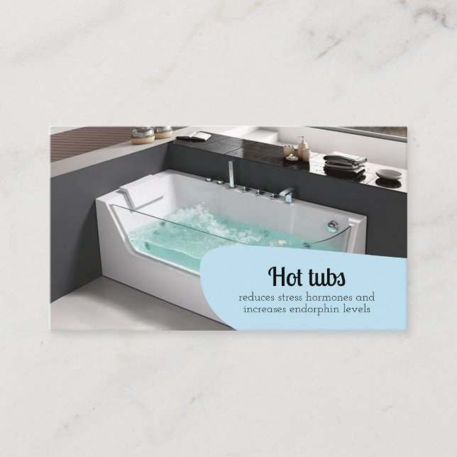 Hot Tubs Beauty Skincare Relax Massage Wellness Visitenkarte (Vorderseite)