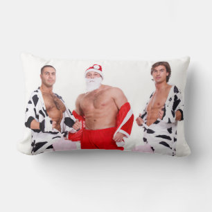 Hot Typ Muscular Men Santa Outfit Funny Christmas Lendenkissen