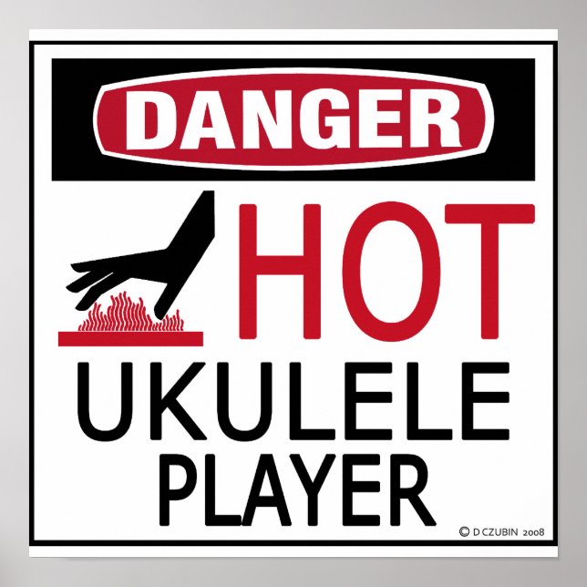 Hot Ukulele Player Poster (Vorne)