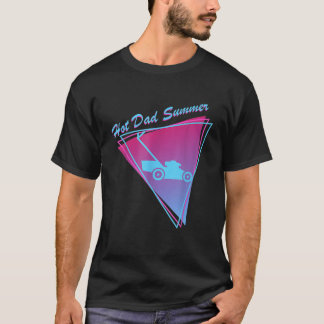 Hot Vater Sommer Funny 80 s Retro Push Rasenmäher T-Shirt