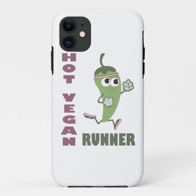 Hot Vegan Runner Case-Mate iPhone Hülle (Rückseite)