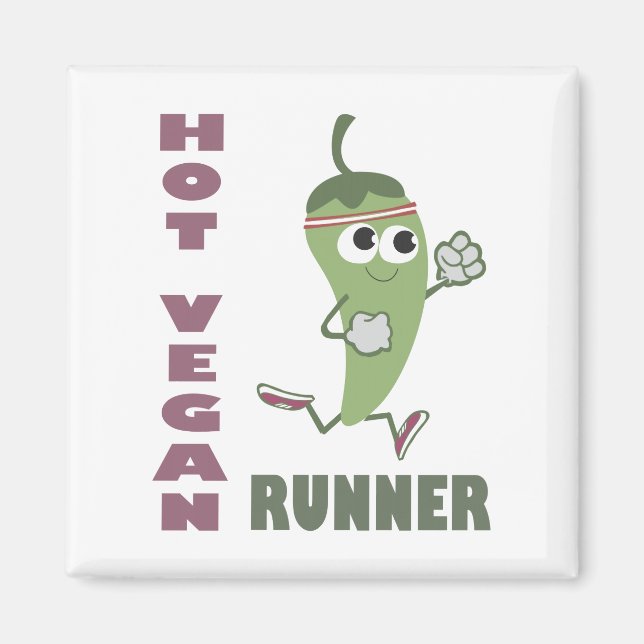 Hot Vegan Runner Magnet (Vorne)