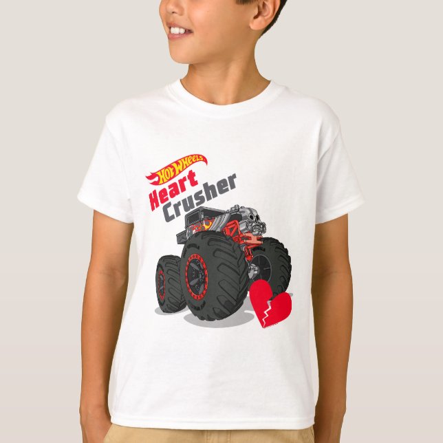 Hot Wheel Valentines Heart Crusher T-Shirt (Vorderseite)