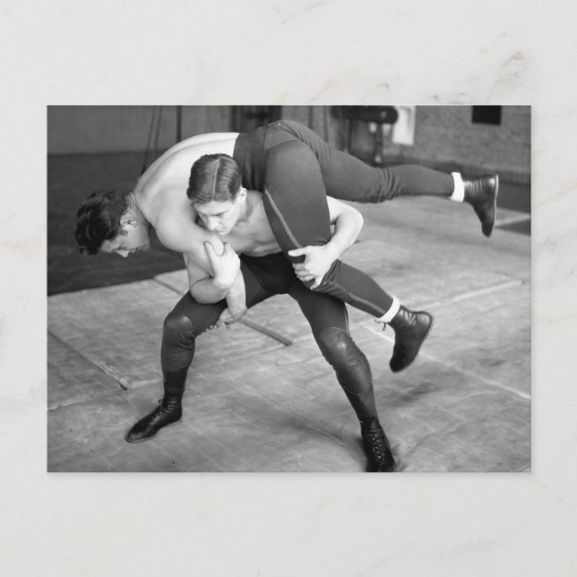 Hot Wrestler Postkarte (Vorderseite)