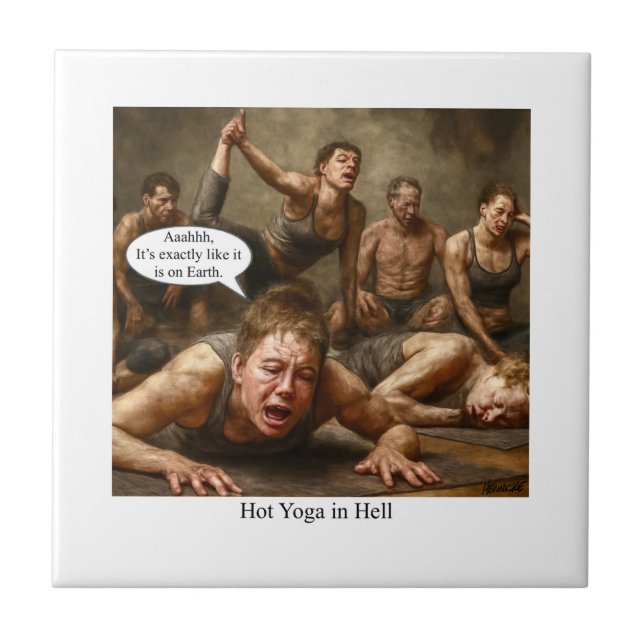Hot Yoga in Hell. Fliese (Vorderseite)
