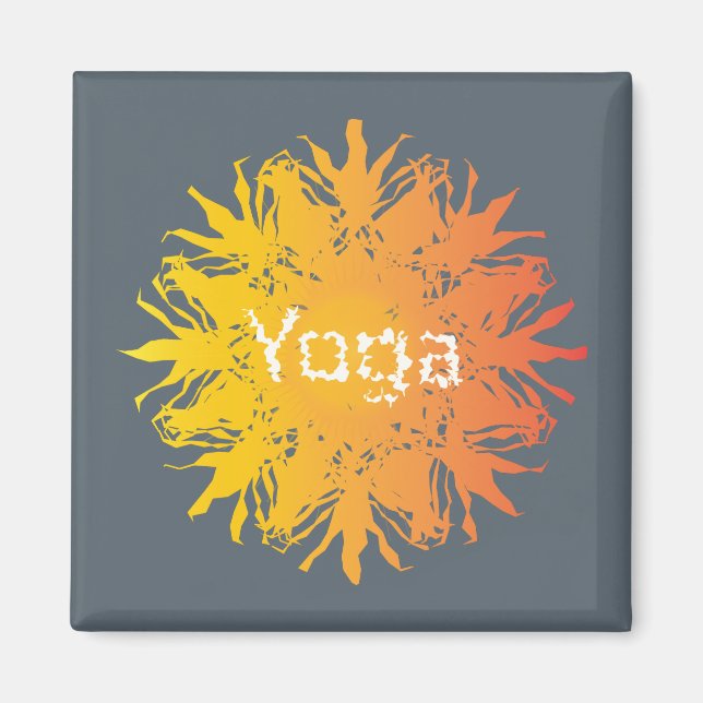 Hot Yoga Sun Magnet (Vorne)