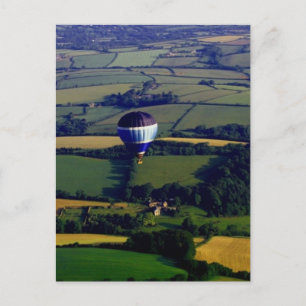 Hotair Ballon und Ansicht Postkarte