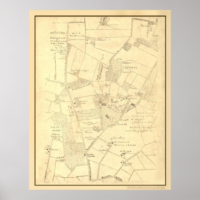 Hotchkiss Map Antietam. Poster (Vorne)