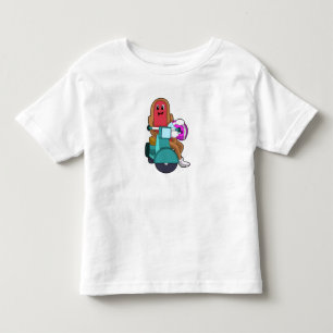 Hotdog als Biker mit Scooter.PNG Kleinkind T-shirt