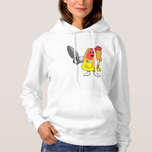 Hotdog als Friseur mit Schere Hoodie