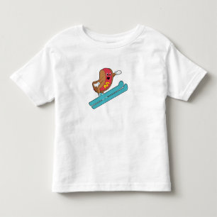 Hotdog als Ski-Jumper mit Ski.PNG Kleinkind T-shirt