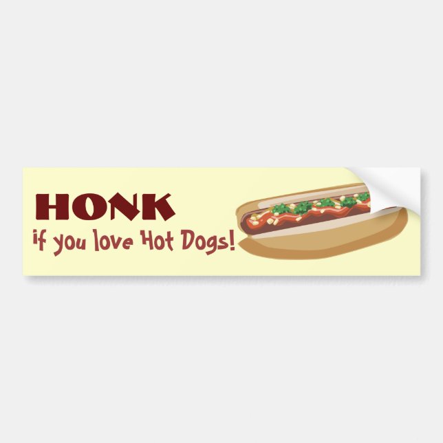 Hotdog-Autoaufkleber Autoaufkleber (Vorne)