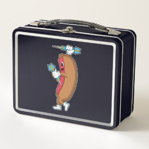 Hotdog bei Darts mit Dart.PNG Metall Brotdose