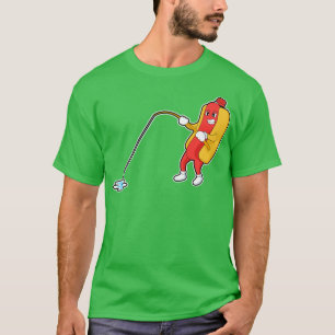 Hotdog beim Fischen mit Fang T-Shirt
