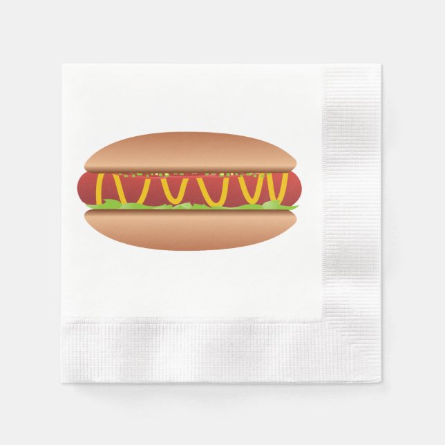 Hotdog-Bild Serviette (Vorderseite)