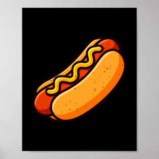 Hotdog-Brötchen-Tasche Wiener-Wurst Fast-Food-Lieb Poster