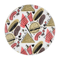 Hotdog Burger Doodle GRILLEN Birthday Pattern Pl