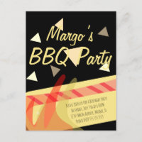 Hotdog Cookout BBQ Anniversaire Fête Invitation