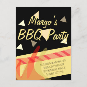 Hotdog Cookout BBQ Anniversaire Fête Invitation