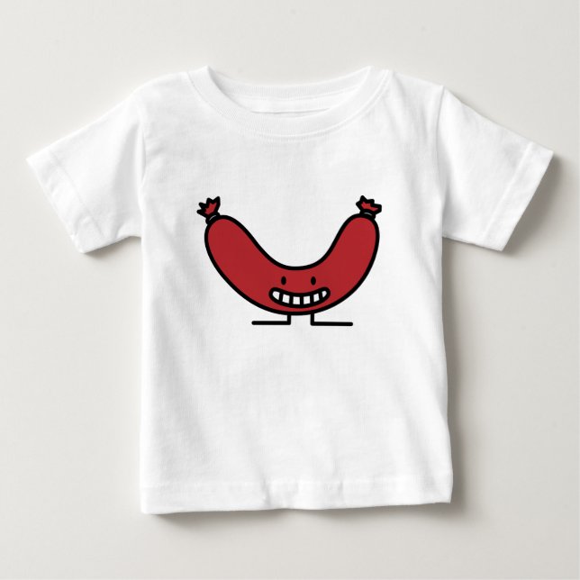 Hotdog der Wurstschweinefleischrindfleisch Baby T-shirt (Vorderseite)