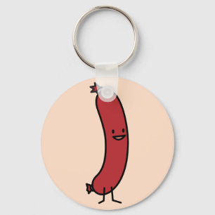 Hotdog der Wurstschweinefleischrindfleisch Schlüsselanhänger